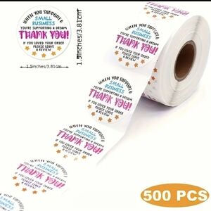 Thank You Small Business Stickers - 500 PCS